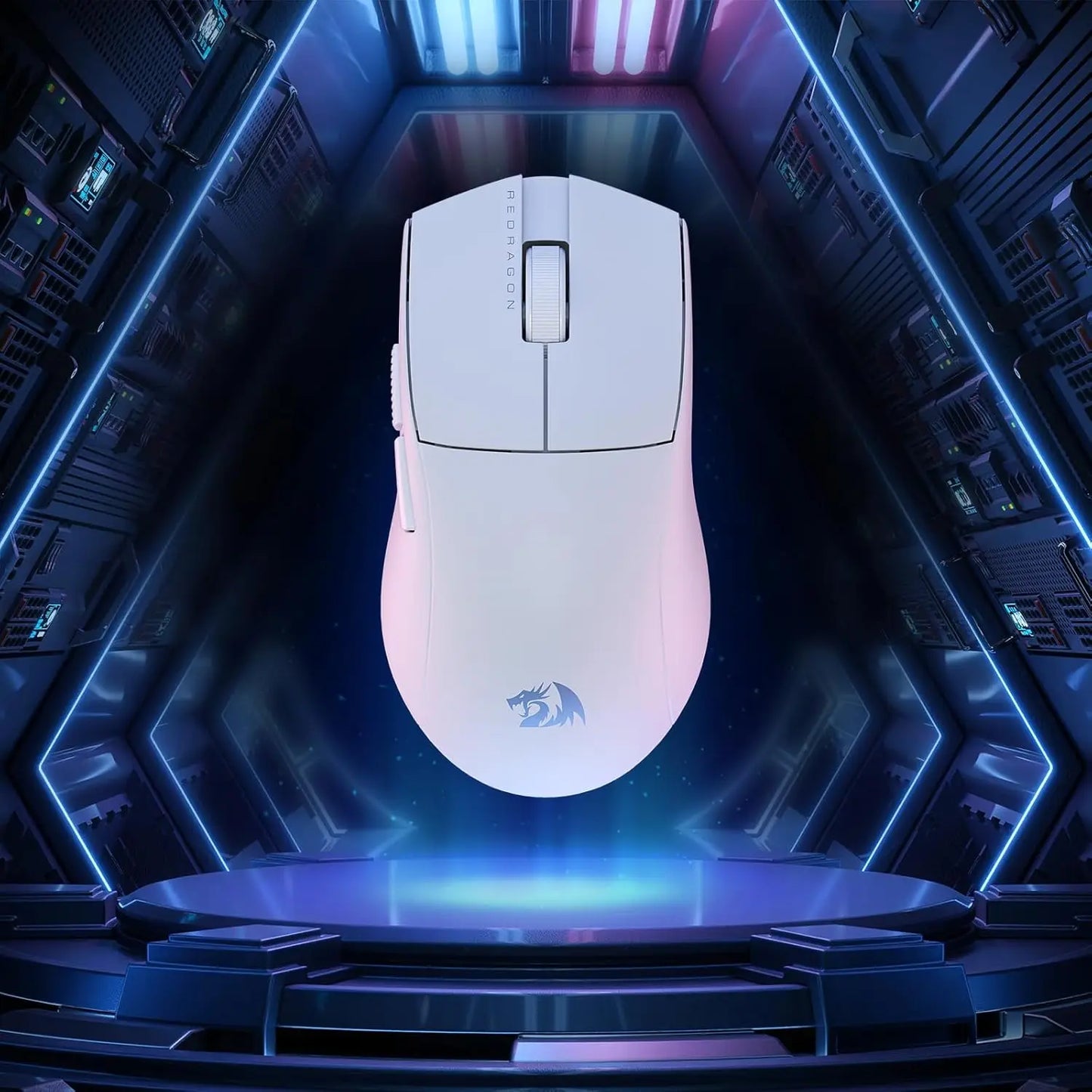 Rato Gaming Redragon M724 com Fio 42G Ultraleve, 12,400 DPI Máx., Ótico, 5 Botões Programáveis