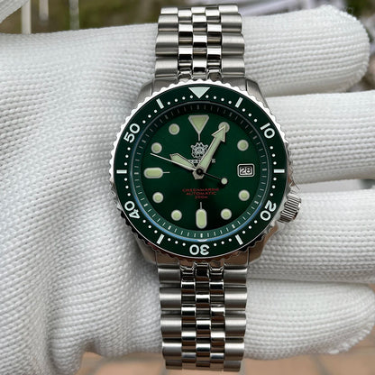 Mechanical Watch for Men STEELDIVE SD1973 Japan NH35 Automatic Movement Ceramic Bezel 200M Waterproof Classic Dive Small Abalone