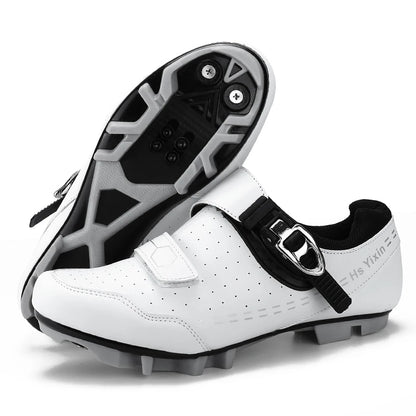 Pantofi de mountain bike pentru bărbați, pantofi de ciclism cu cataramă rapidă, compatibili cu pedalele cu sistem SPD, pentru interior și exterior, pantofi MTB pentru femei