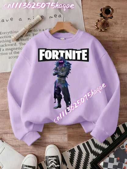 Fortnite Children Long-Sleeved Girls Streetwear Boys Baby Sweatshirt Pullover Sweatshirt Anime Fashion Kid Clothing Tops Gift