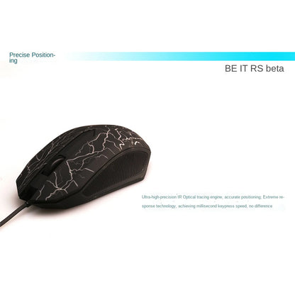 Mouse da gaming cablato USB 2400 DPI con retroilluminazione LED, mouse professionale per gamer, ergonomico, per PC, laptop e MacBook