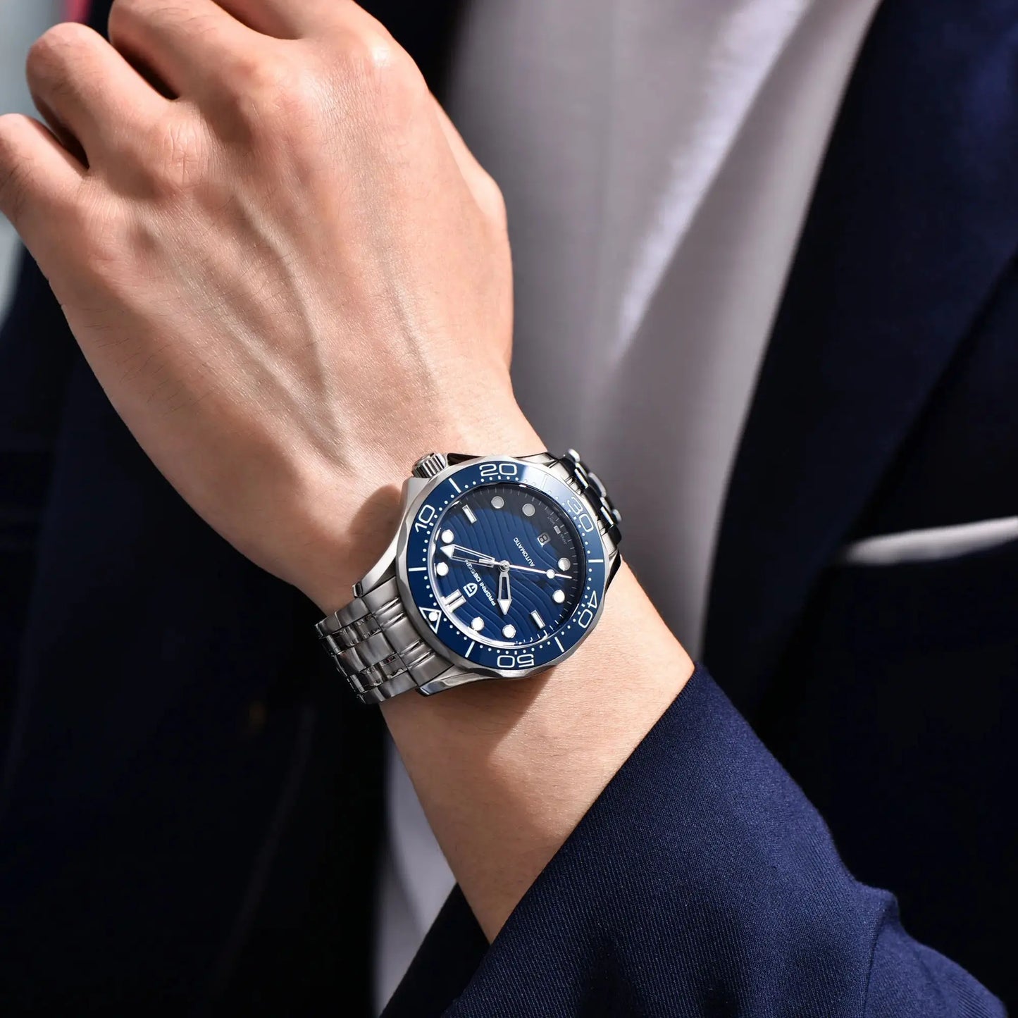 PAGANI DESIGN 2026 New V2 Waves 200M Relógio de mergulho automático masculino de luxo, cristal de safira, relógio de pulso masculino AR