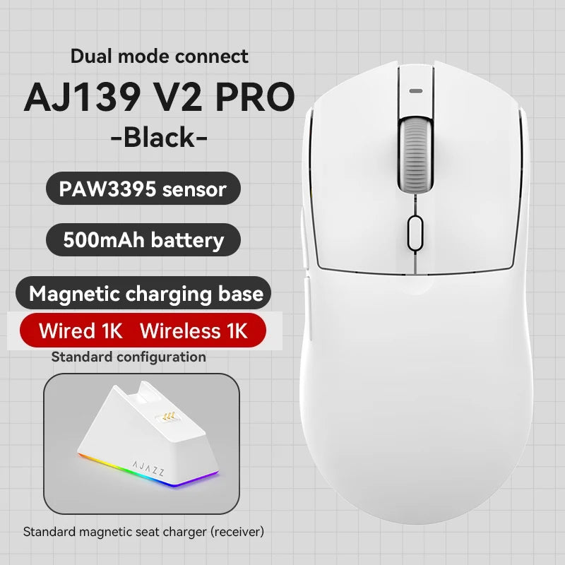 Bežični miš AJAZZ AJ139Pro/AJ139V2MC PMW3395/PAW3311 čipset 12000-26000Dpi profesionalni gaming miš