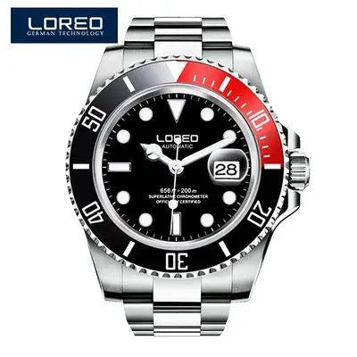 LOREO Original Men's Business Watch 20ATM Waterproof Wristwatch Top Brand Casual Sport Seagull Automatic Mechanical Watch Men
