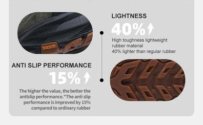 ‌Hikeup Men's Outdoor Hiking Shoes Lightweight Energy Return Trekking Walking Sports Shoes with Strong Grip & Support