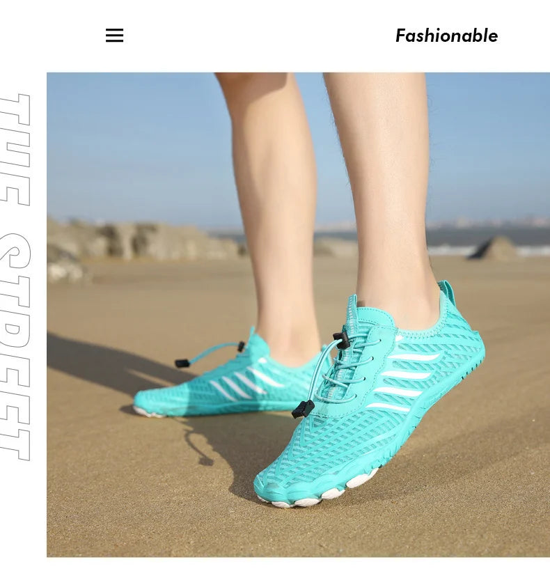 Uomo Donna Scarpe da acqua Scarpe acquatiche Scarpe drenanti Sport da spiaggia Sandali da nuoto Asciugatura rapida Canottaggio A piedi nudi Immersioni Pesca Surf Sneakers