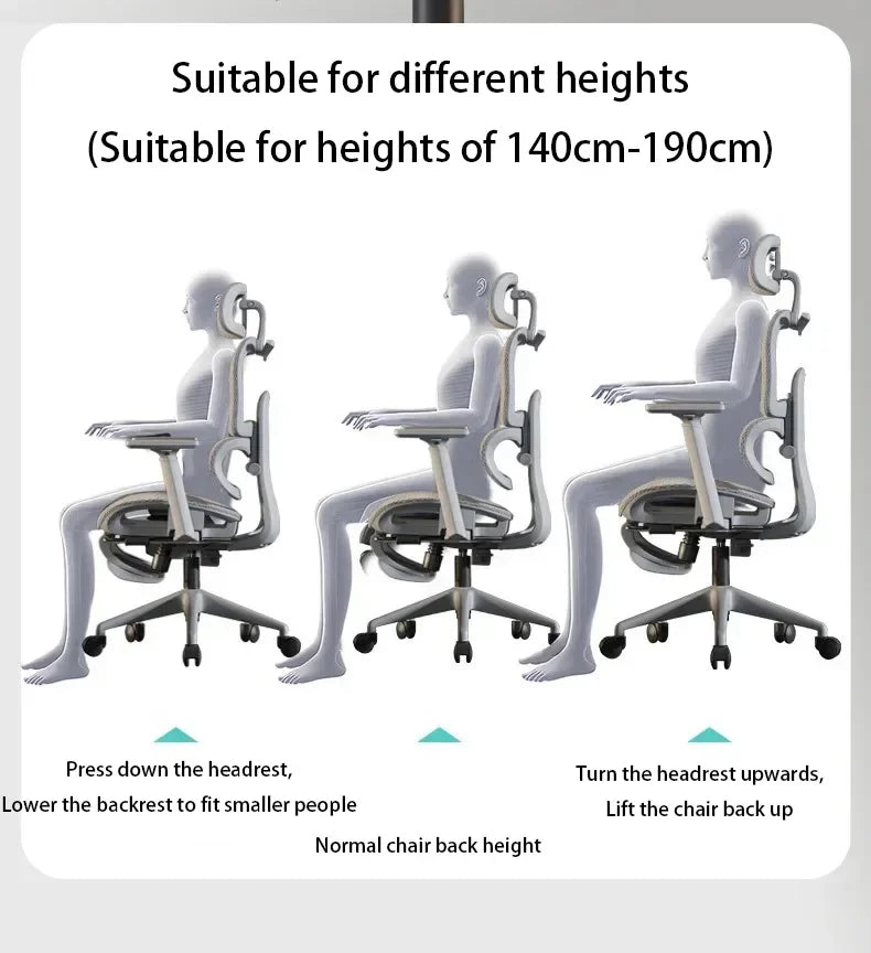 Electronic Gaming Computer Chair Adjustable Ergonomic Seat Back Support, Free Delivery Office Chair Wheelchair Furniture
