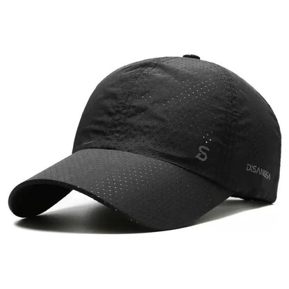 Boné de Corrida Sólido Fino de Secagem Rápida, Respirável, com Pala Tipo Bico de Pato, para Homem e Mulher, Proteção Solar de Verão, Pesca e Outdoor, Estilo Baseball