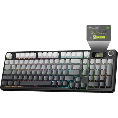 ATTACK SHARK X98 RGB Wireless Mechanical Keyboard,LED Smart Display&Knob, Hot Swappable,Pre-lubed Linear Switches