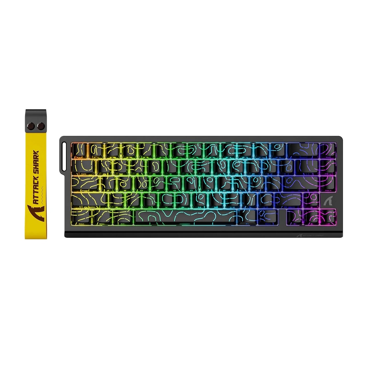 ATTACK SHARK X68 HE Rapid Trigger Mechanical Gaming Keyboard 60% Wired with Adjustable Actuation, Hall Effect Magnetic Switch, 8KH