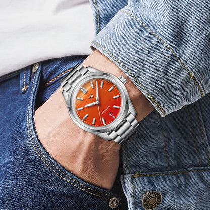 WM Watch Automatic Mechanical Watch Gemstone Series NH35 100M Water Resistant AR Coated Sapphire Welly Merck Man Watches WM225