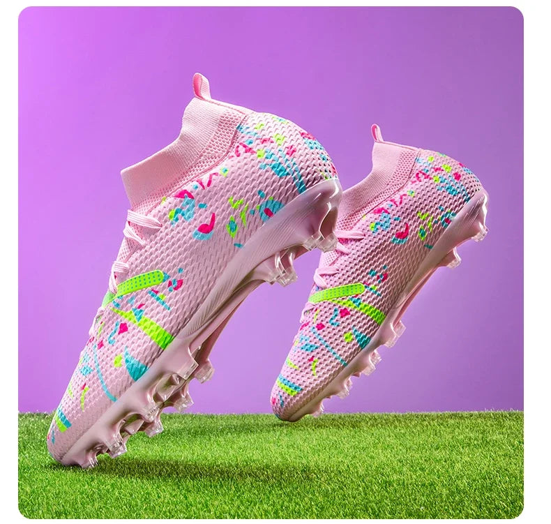 Nouvelles chaussures de football pour hommes, chaussures d'entraînement, crampons de football, baskets de match, chaussures de sport pour terrain gazonné, antidérapantes, professionnelles, ultralégères, unisexes.
