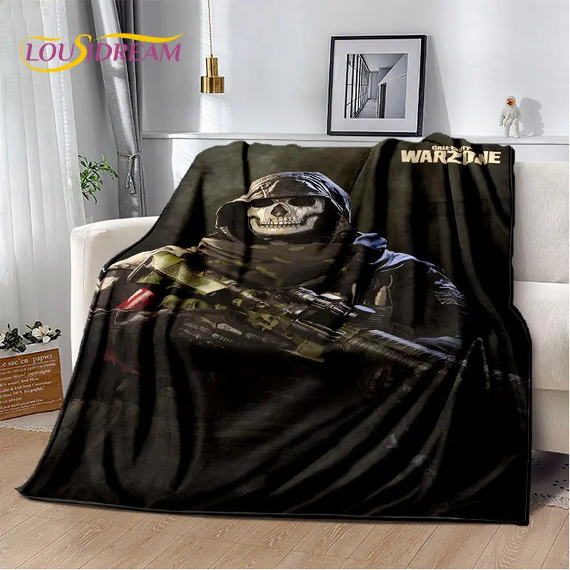 COD 3D, manta suave de felpa para gamers de Call of Duty, manta de franela para sala de estar, dormitorio, camas, sofá y oficina