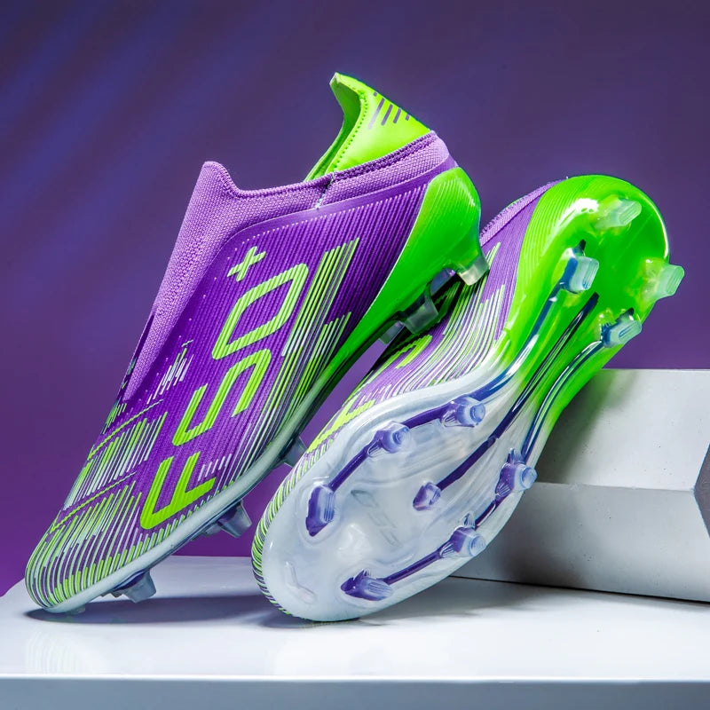 Nouvelles chaussures de football pour hommes, crampons, baskets légères de haute qualité, pour l'entraînement sur gazon, bottes de football très vendues, antidérapantes, mi-hautes, pour l'extérieur.