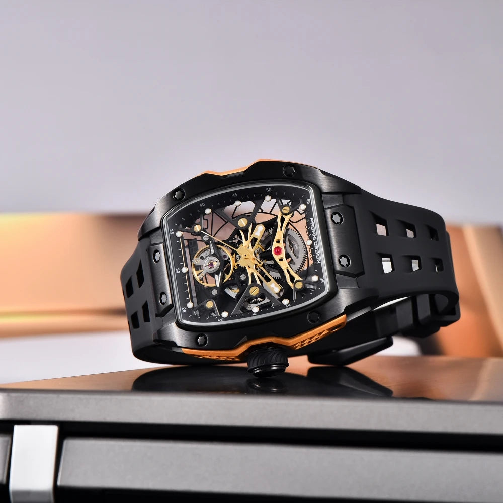 PAGANI DESIGN 2026 42MM New Alien Hollow Back Transparent Movement Luxury Men Watch Sapphire Glass Automatic Men Watches For Men