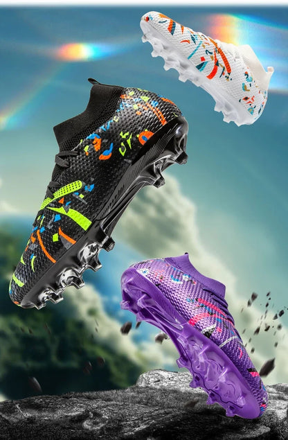Nouvelles chaussures de football pour hommes, baskets de football pour terrain gazonné, chaussures de football d'extérieur, chaussures d'entraînement professionnelles, chaussures de sport antidérapantes, ultralégères,