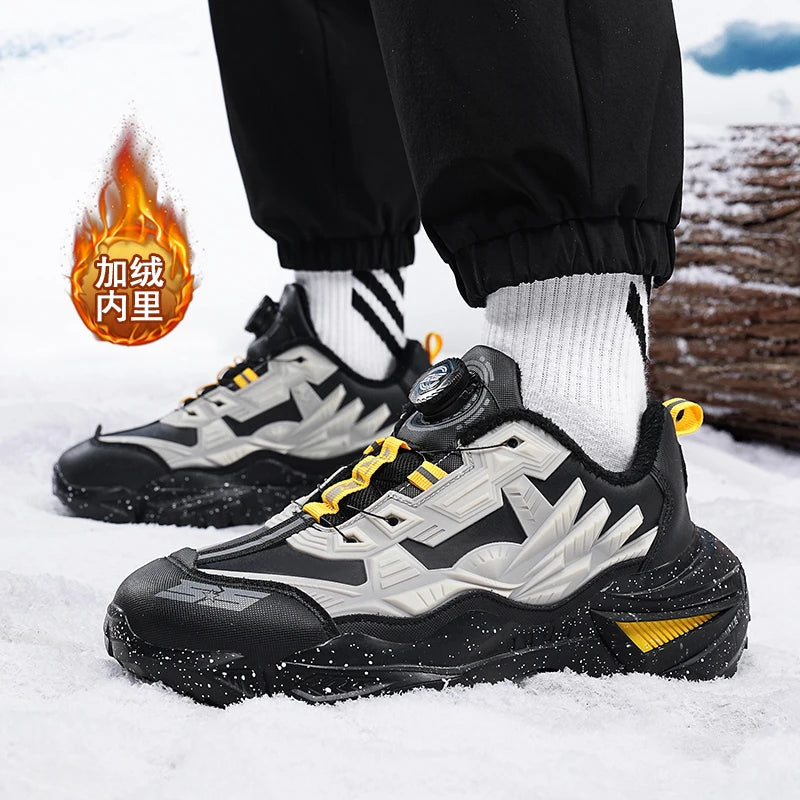 Herrenstiefel Neue Winterschuhe Warme Herrenschuhe Wasserdicht Rutschfest Plüsch-Sneaker Herren-Tennisschuhe Stiefel Herren-Sneaker Winter
