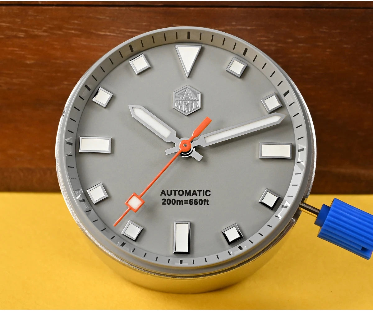 San Martin Original Design Diver 39.5mm V2 Men Watch NH35 Automatic Mechanical Watch Milanese Bracelet Waterproof 200m Luminous