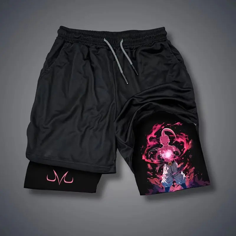 Dragon Ball Summer Men's Shorts Anime Printed Sports Pants Breathable Quick Drying Double Layer Shorts Gym Pants 2026 Streetwear