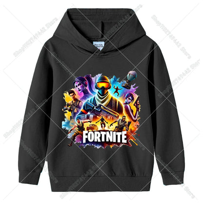 Fortnites Child Hoodies Autumn Hooded Sweatshirt for Boy Girl Thin Tracksuit Long Sleeve Pullover Tops Sportswear Kids Clothes
