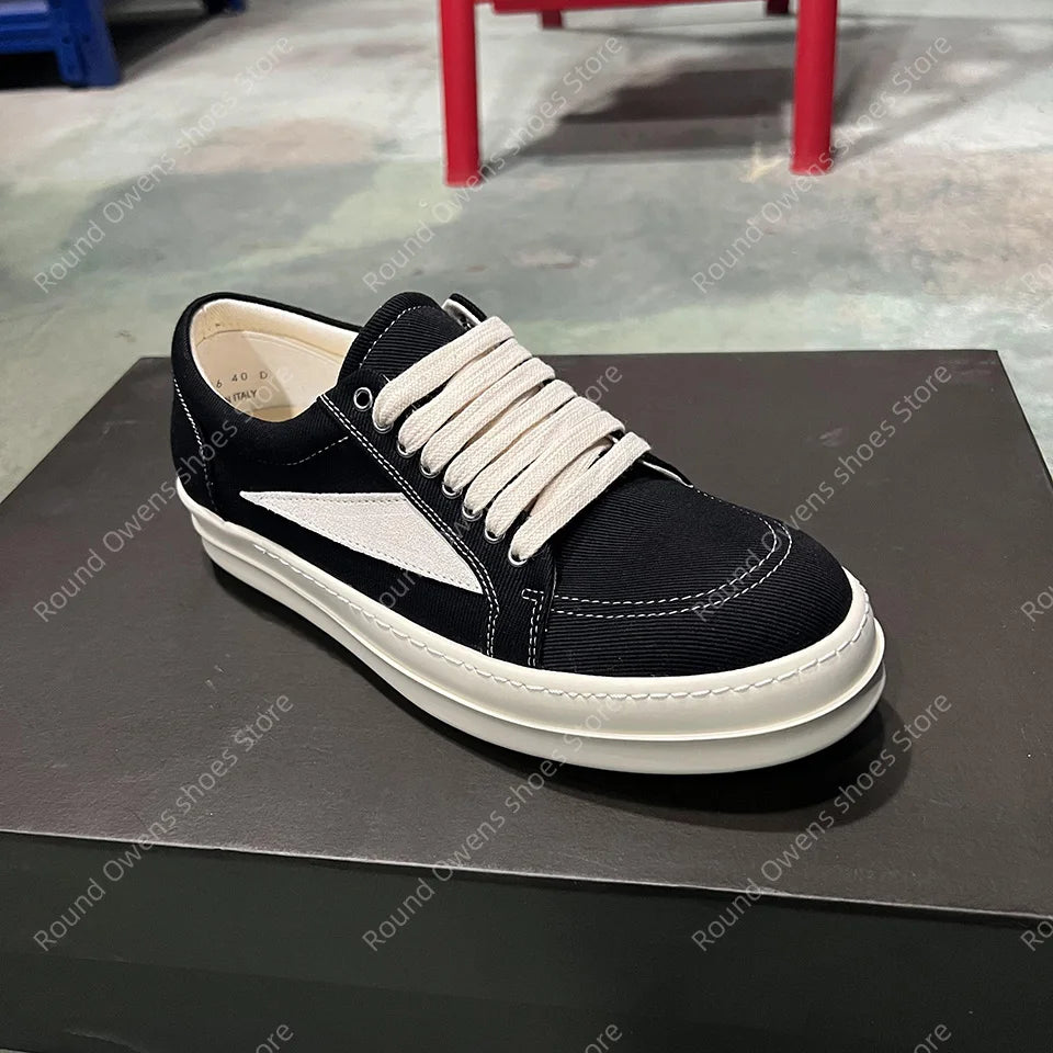 Casual shoes men low top quality denim lace-up thick sole luxury designer hip-hop dunk sport trainers women summer flat sneakers