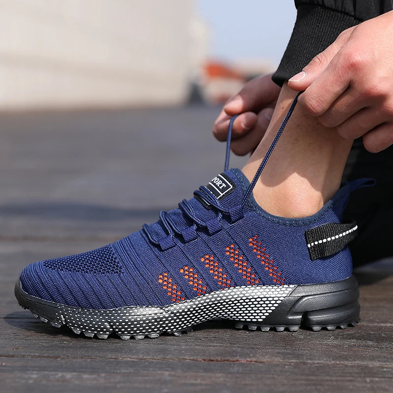 Men Casual Sneakers Mesh Lightweight Breathable Soft-Soled Running Shoes Slip-On Male Flats Loafers Shoe Trainers Zapatos Hombre