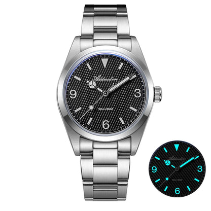ADDIESDIVE New Men's Analog Watch Bubble Mirror Glass 100m Luminous Men's Quartz Watches with Stainless Steel Bracelet AD2096