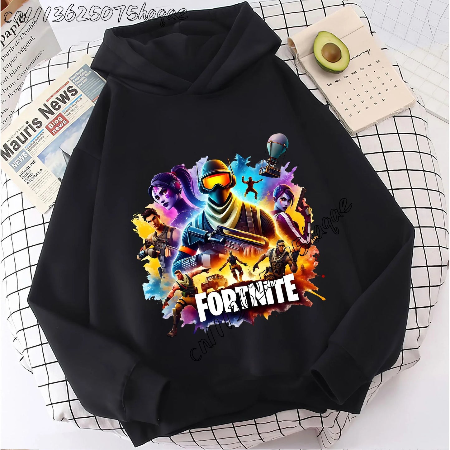 Fortnites Kids  Hooded Coats Anime Fortress Night Sweatshirts Game Spring Autumn Hoodies Sportwear Children Clothes Gift