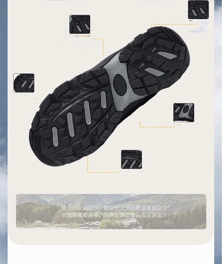 2025 Unisex Hiking Shoes, Outdoor Hiking Sports Shoes, Non-slip, Waterproof Camping Shoes, Outdoor Sports Walking Shoes