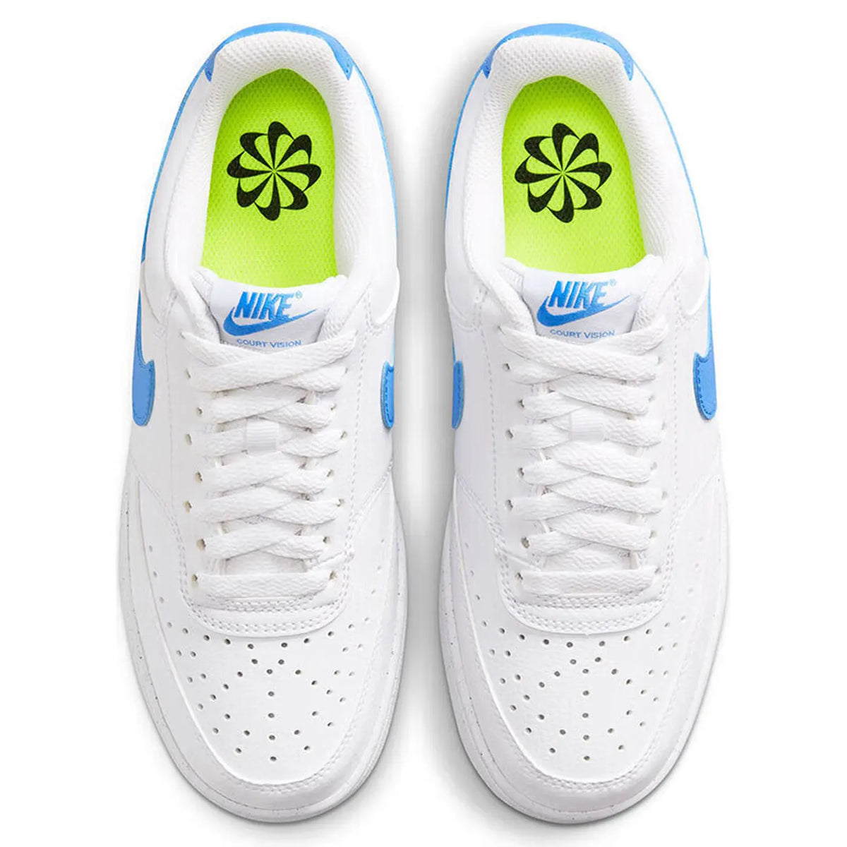 Nike Court Vision 1 Low Next Nature Udobni, vsestranski in trpežni nizki košarkarski čevlji za ženske, beli/modri DH3158-107