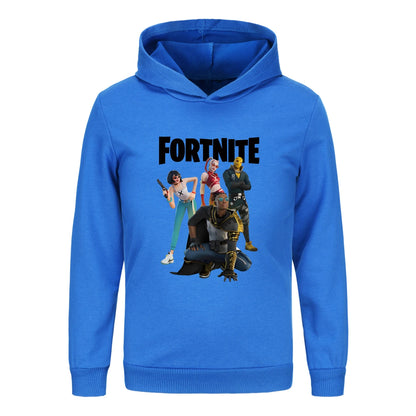 Otroški pulover s kapuco Fortnite, oblačila za deklice s princeskami, modna oblačila za dojenčke dečke, pomladno-jesenska otroška majica, otroški zgornji deli 4403
