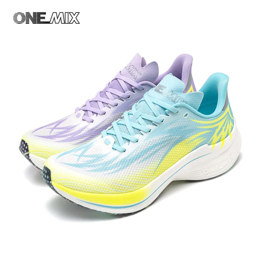 ONEMIX 2026 New Arrival Training Running Shoes for Men, Full Sole Nylon Plate Sport Shoes, Breathable Summer Female Jogging Shoes