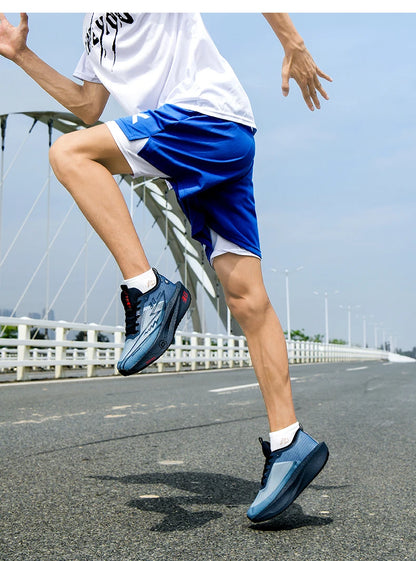 Zapatillas de running especializadas con placa de carbono para maratón, deportivas para hombre y mujer, transpirables, ligeras, cómodas y antideslizantes