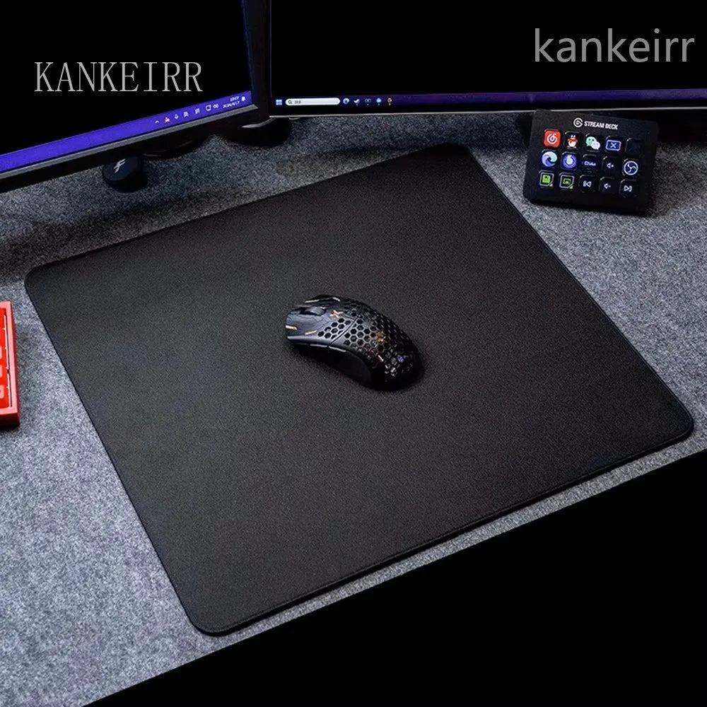 Alfombrilla de ratón Black Speed de color puro, alta elasticidad, base antideslizante, alfombrilla gaming premium para e-sports con superficie ultrafina, deskmat