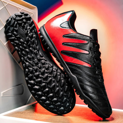 Chaussures de football Sport Essential TF Turf, tissu PU intégré, semelle en caoutchouc antidérapante, résistantes à l'usure, unisexes, décontractées.