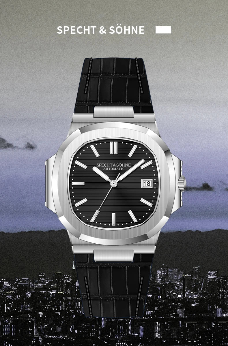 2025 Specht&Sohne New Hot Selling Men's Automatic Mechanical Watch Sapphire Crystal Stainless Steel Sports Watch Waterproof 50M