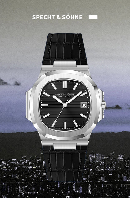 2025 Specht&Sohne New Hot Selling Men's Automatic Mechanical Watch Sapphire Crystal Stainless Steel Sports Watch Waterproof 50M
