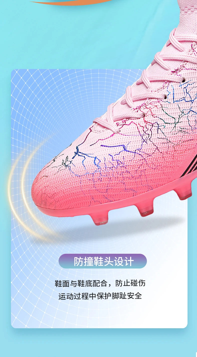 Men Professional Football Shoes Society Cleats Soccer Shoes Original Indoor Football Field Boots Grass Training TF/FG Sneaker