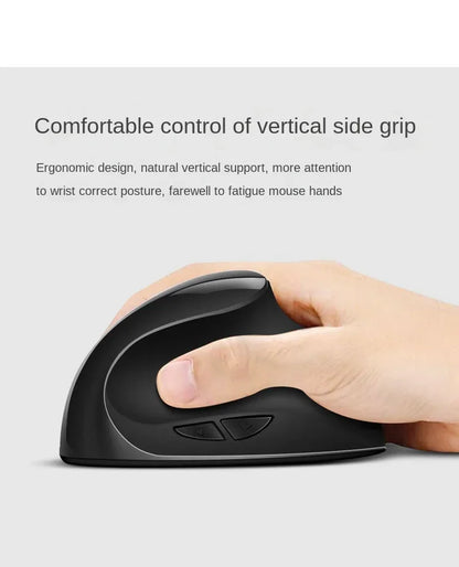 Mouse vertical ergonomic wireless reîncărcabil BTS-908, foarte popular, cu receptor USB 2.4G, DPI reglabil 1600 și 6 butoane