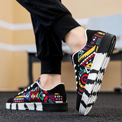 YRZL skateboard shoes for men, canvas sneakers, casual breathable walking shoes, lightweight flat shoes, street trend sport shoe