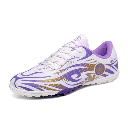 Men Soccer Cleats Comfortable Breathable Boys Football Shoes Lightweight Anti-Slip Training Boots for Grass Turf Outdoor Sports