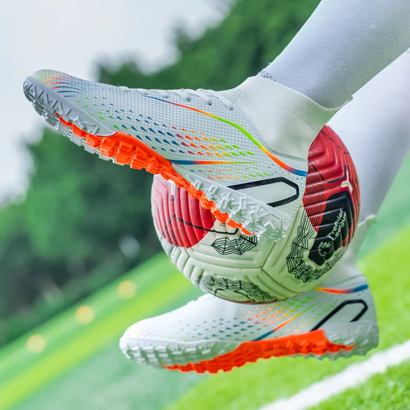 Men Football Boots Professional Outdoor Unisex Soccer Shoes Soccer Training Turf Futsal Match Grass Cleats Non-slip Breathable