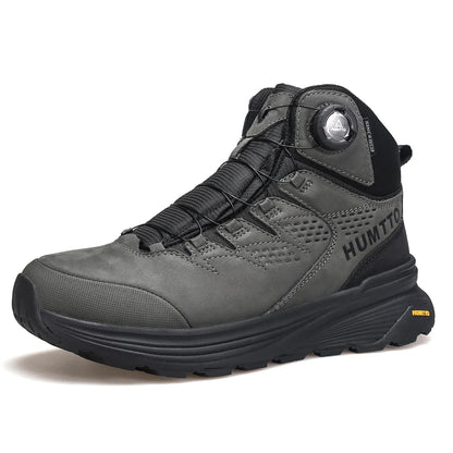 Pantofi din piele HUMTTO pentru bărbați, pentru iarnă, camping și activități în aer liber, pantofi sport pentru bărbați, bocanci de trekking respirabili, adidași antiderapanti pentru drumeții