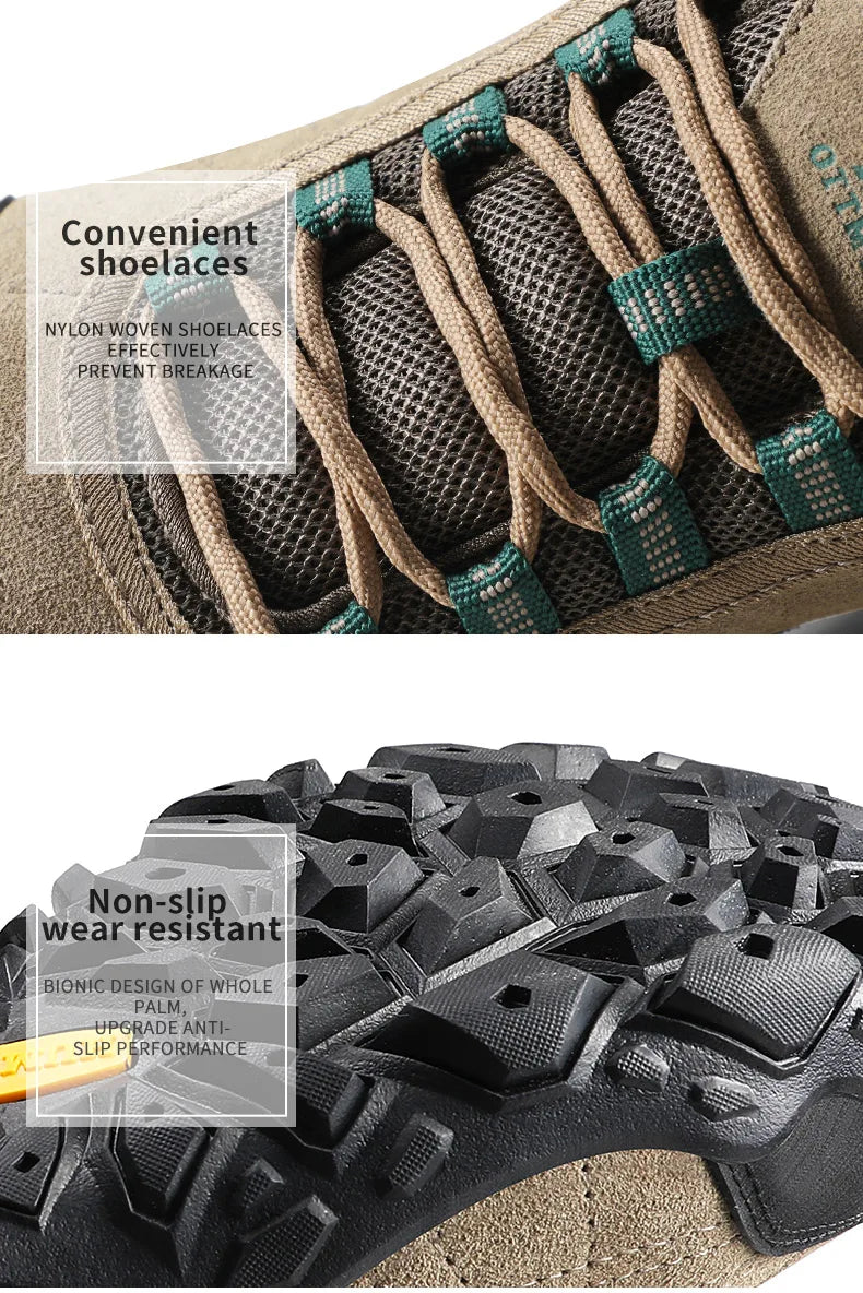 HUMTTO planinarske cipele za muškarce, luksuzne dizajnerske zimske tenisice za penjanje i trekking, kožne outdoor sportske radne muške cipele 110282A