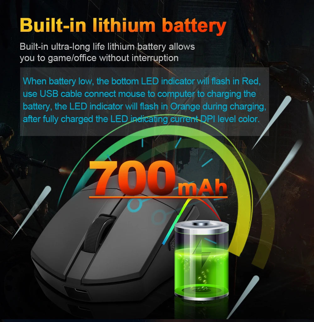 Mouse gaming REDRAGON DEICIDE M816 PRO RGB USB cu suport Bluetooth 2.4G wireless, 26000 DPI, 6 butoane pentru gameri, mouse cu fir pentru computer