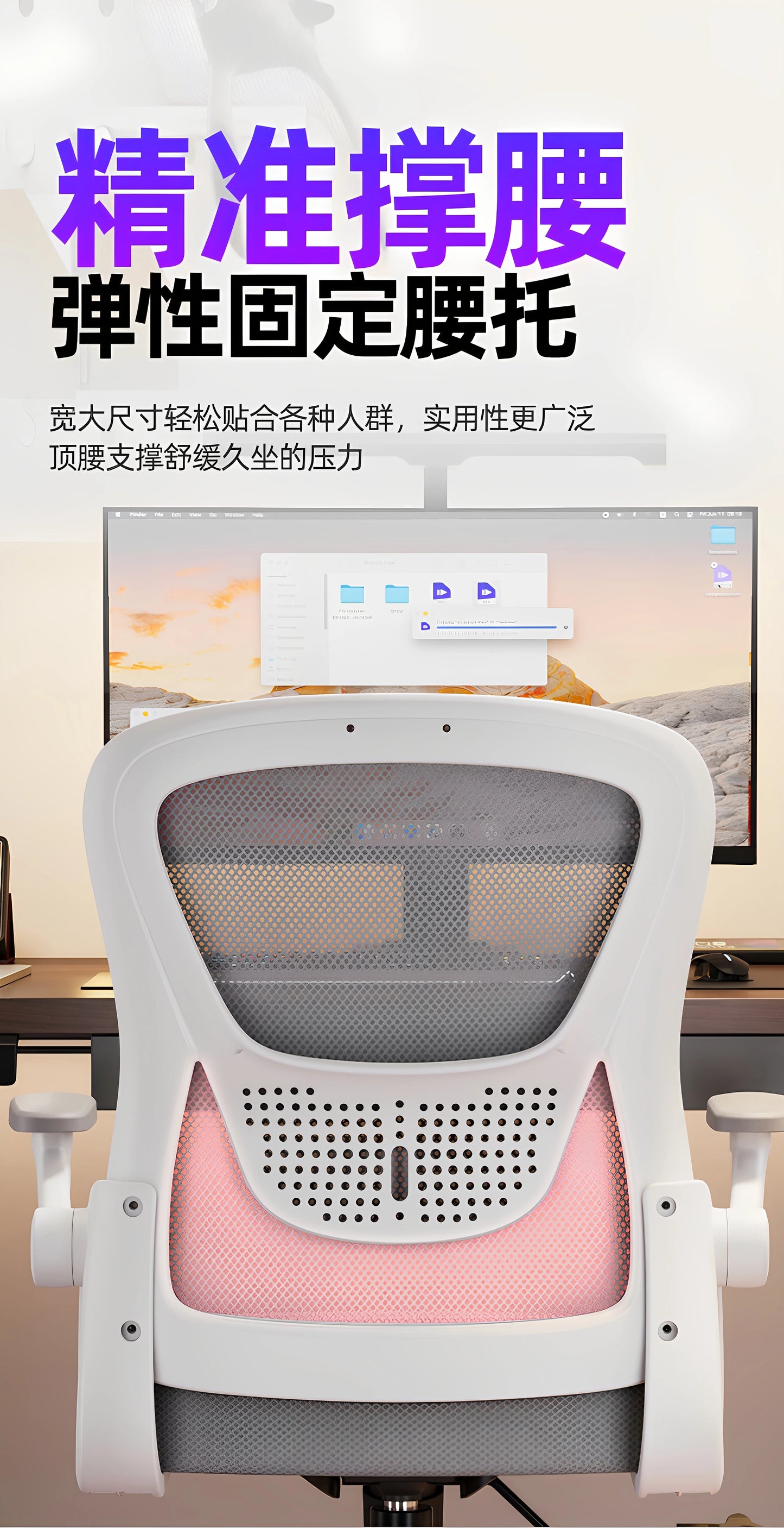 Ergonomic Swivel Office Chair Luxury Gaming Computer Chair with Armrests, Adjustable Height Home Office Desk Chair for Study and Living Room