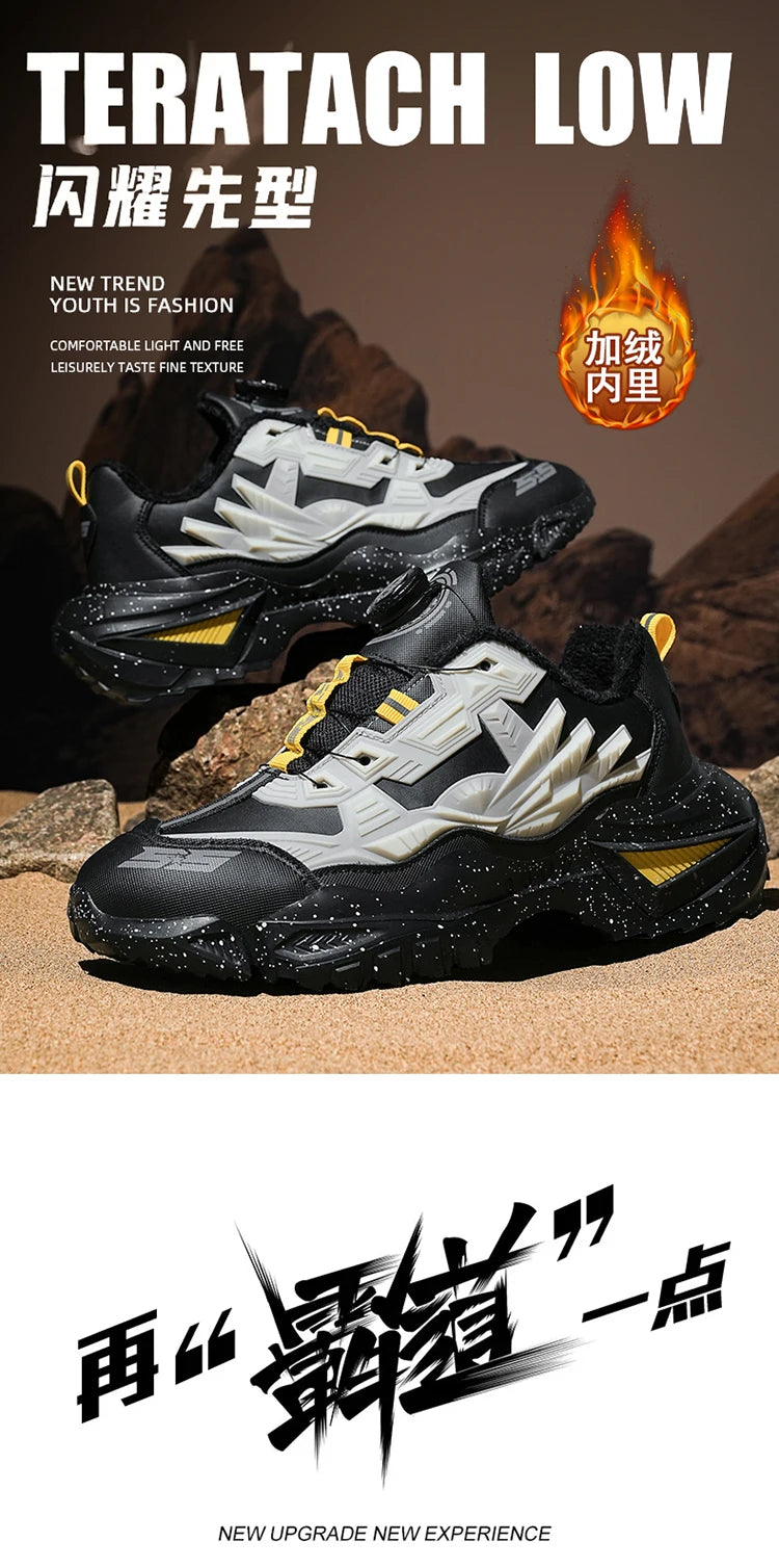 Herrenstiefel Neue Winterschuhe Warme Herrenschuhe Wasserdicht Rutschfest Plüsch-Sneaker Herren-Tennisschuhe Stiefel Herren-Sneaker Winter