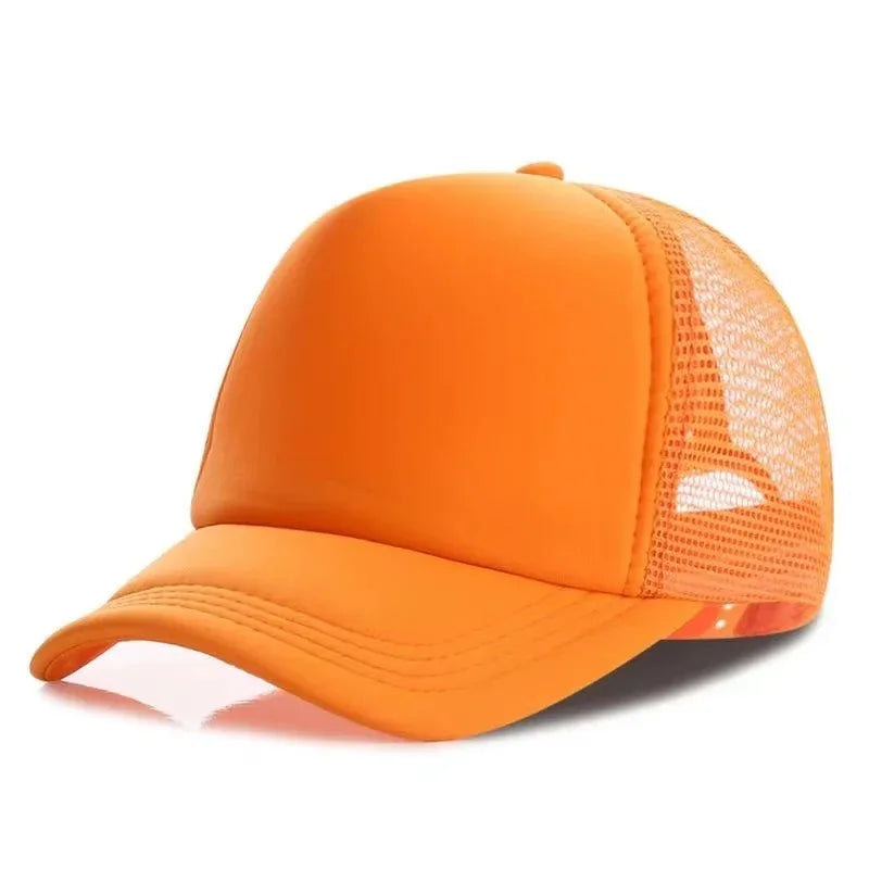Unisex Cheaper 5 Panel Trucker Hat For Adult Summer Net Baseball Cap Men Women Blank Mesh Adjustable Sun Hat Visor