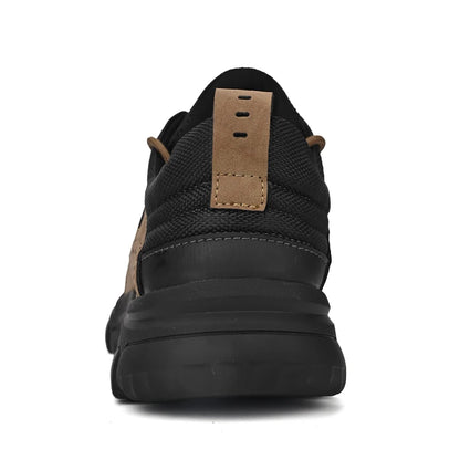 HIKEUP Comode scarpe da trekking da uomo, scarpe da uomo impermeabili con suola in gomma, scarpe da escursionismo resistenti all’usura e antiscivolo