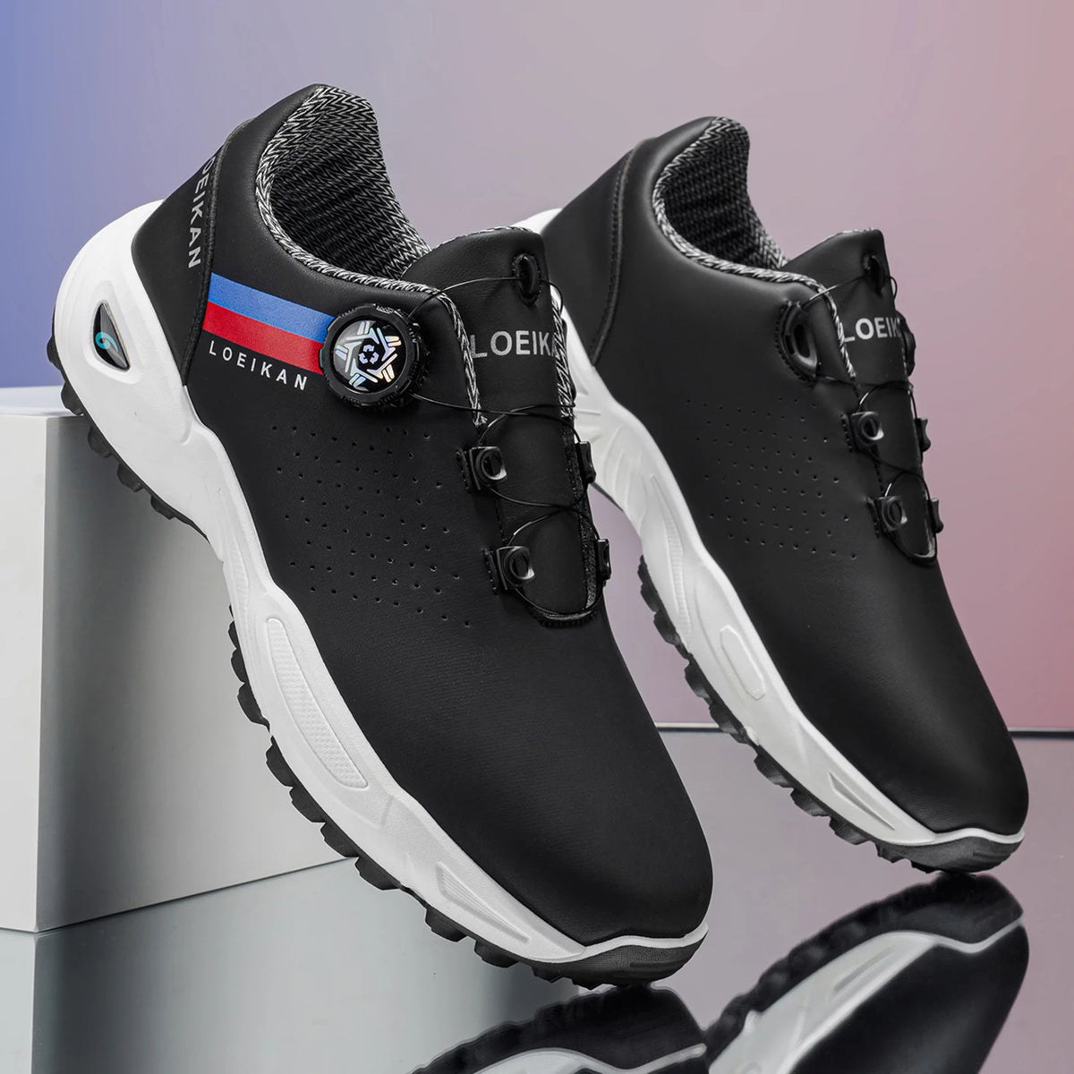 Men's Golf Shoes: High Quality, Non-Slip Sports Sneakers with Swivel Button for Maximum Comfort!
